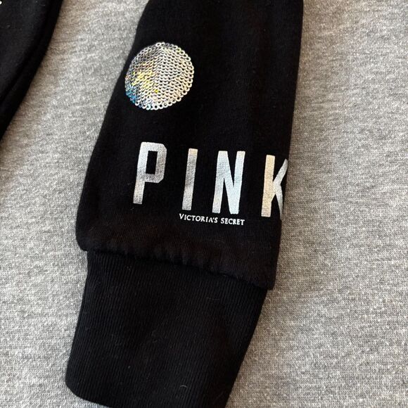 Victoria’s Secret PINK Polka Dot Holographic Sequin Bling Crewneck Sweatshirt-SM - Picture 7 of 10